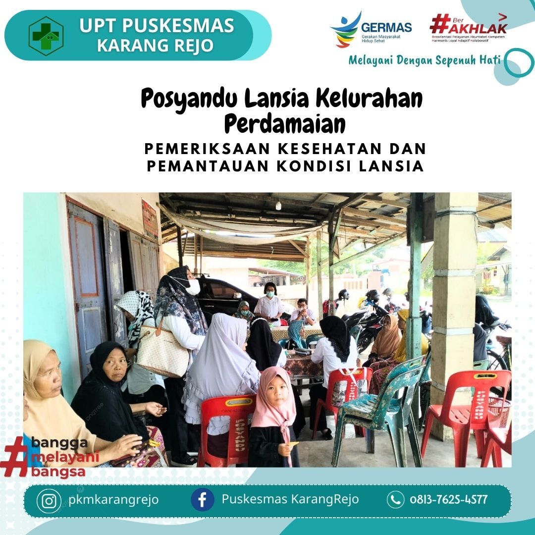 Pemeriksaan Kesehatan Dan Pemantauan Kondisi Lansia di Kelurahan Perdamaian - (Ada 0 foto)